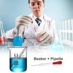 ZEEROQOLAB 5-Piece Glass Beaker Set with Accessories