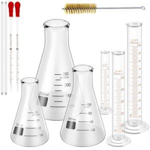 eLabPal 3-Piece Lab Glassware Set with Droppers