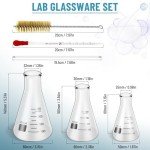 eLabPal 3-Piece Lab Glassware Set with Droppers