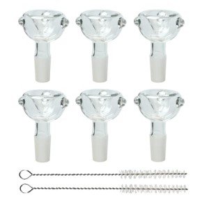 14mm Glass Funnel Kit with Cleaning Brushes - 6 Pack