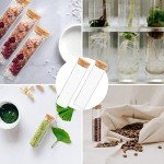 20 Pcs 60ml Clear Flat Test Tubes with Corks