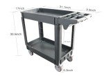 HIGOOD 2-Shelf Heavy Duty Rolling Utility Cart