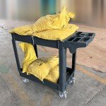 HIGOOD 2-Shelf Heavy Duty Rolling Utility Cart