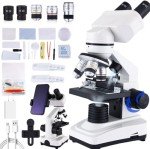 OOZSTAR 40X-2500X Binocular Microscope with Dual LED