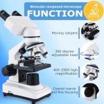 OOZSTAR 40X-2500X Binocular Microscope with Dual LED
