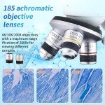 OOZSTAR 40X-2500X Binocular Microscope with Dual LED