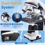 OOZSTAR 40X-2500X Binocular Microscope with Dual LED