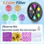 OOZSTAR 40X-2500X Binocular Microscope with Dual LED