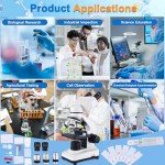 OOZSTAR 40X-2500X Binocular Microscope with Dual LED