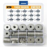 Stainless Steel Fender Washers Assortment Kit - 250 Pcs