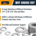 Stainless Steel Fender Washers Assortment Kit - 250 Pcs