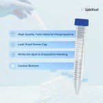 LabXcel 15ml Sterile Centrifuge Tubes with Caps