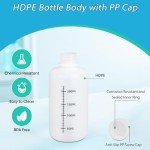 8oz Narrow Mouth Plastic Lab Bottles with Caps