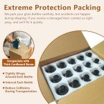 15 Pack Amber Glass Bottles with Caps