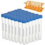 15ml Plastic Centrifuge Tubes with Screw Caps - 100 Pack