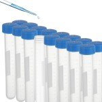 15ml Plastic Centrifuge Tubes with Screw Caps - 100 Pack
