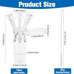 12 Pack Glass Funnels with Handle & Clean Brushes