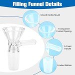 12 Pack Glass Funnels with Handle & Clean Brushes