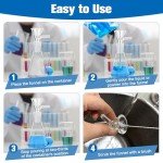 12 Pack Glass Funnels with Handle & Clean Brushes