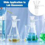 12 Pack Glass Funnels with Handle & Clean Brushes