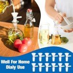 12 Pack Glass Funnels with Handle & Clean Brushes