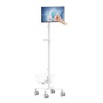 Height Adjustable Mobile Medical Monitor Cart with Wheels