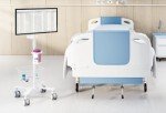 Height Adjustable Mobile Medical Monitor Cart with Wheels
