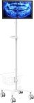 Height Adjustable Mobile Medical Monitor Cart with Wheels