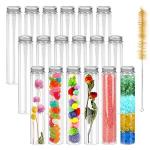 18 Pack Clear Plastic Test Tubes with Caps
