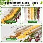 HUAOU 10pcs 60ml Borosilicate Glass Test Tubes