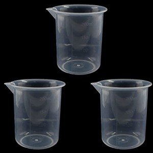 200ml Plastic Graduated Beaker - 3 Pack