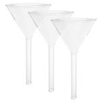 3-Pack Heavy Wall Glass Funnels for Labs