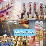 18 Pack Clear Plastic Test Tubes with Caps