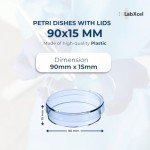 Clear Petri Dishes with Lid - 100 Pack