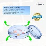 Clear Petri Dishes with Lid - 100 Pack