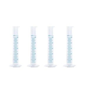 4-Pack of 50ml Ultra-Clear Graduated Cylinders
