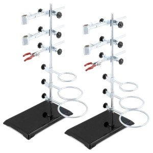 QWORK 2-Pack Lab Support Stand Metalware Set