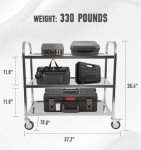 Stainless Steel Rolling Cart with Lockable Wheels