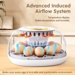12-Egg Incubator with Automatic Turning and Humidity Control
