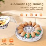 12-Egg Incubator with Automatic Turning and Humidity Control