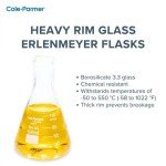 Cole-Parmer Graduated Glass Erlenmeyer Flasks, 500 mL