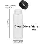 JIUWU 30ml Clear Glass Vials - Pack of 24