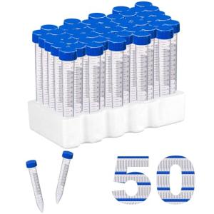 15ml Centrifuge Tubes, RNase & DNase Free, 50 Pack