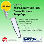 Watson Bio Lab 0.6 mL Micro Centrifuge Tubes