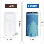 Small Clear Pill Bottles with Screw Caps - 8 Pcs