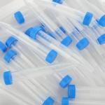 15ml Plastic Centrifuge Tubes with Caps - 100 Pack