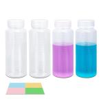 ASEVAT 4-Pack Wide Mouth Plastic Reagent Bottles