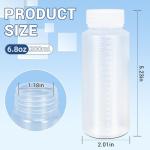ASEVAT 4-Pack Wide Mouth Plastic Reagent Bottles
