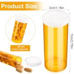 80Pcs Clear Pill Bottles with Easy Open Caps