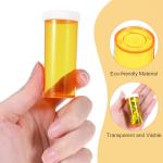 80Pcs Clear Pill Bottles with Easy Open Caps